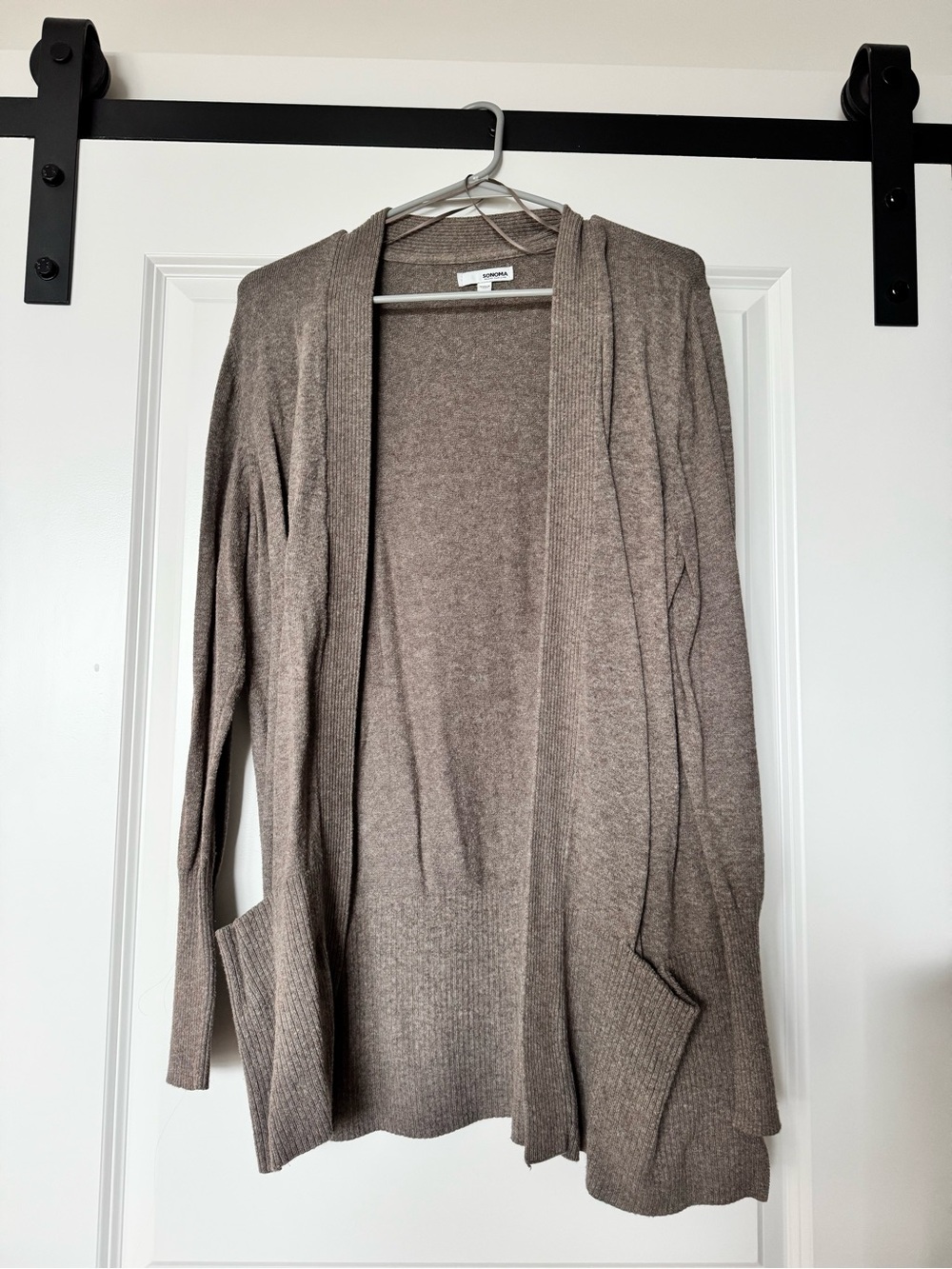 Sonoma Open-Front Cardigan Sweater - Taupe Brown